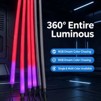 Tube LED néon numérique RGB flexible de 24 mm, émettant sur 360°, pour éclairage linéaire intérieur