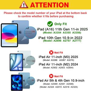 Coque ProCase pour iPad (A16) 11e <span class=keywords><strong>génération</strong></span> 11 pouces 10e avec support pour stylet, coque hybride, dos en TPU souple, prend en charge la fonction veille/réveil automatique - Product Image 2