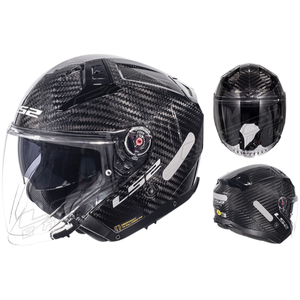 <span class=keywords><strong>LS2</strong></span> OF603 <span class=keywords><strong>fibra</strong></span> de carbono de doble lente medio casco de liberación rápida para todas las estaciones para hombres y mujeres nueva condición para vehículos eléctricos - Product Image 3
