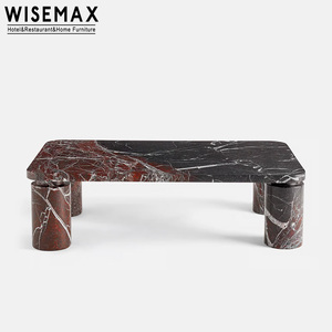 MUEBLES WISEMAX Mesa de Centro de Lujo para Sala de Estar, Estilo Moderno, Mesa de Café de Mármol Natural para Hotel, Villa, Cafetería, Hogar - Product Image 2