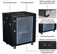 Armoire serveur double usage murale ou sur pied de 19 pouces, profondeur 0,8 m, en acier laminé à froid SPCC, modèle standard, armoire réseau