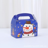 Boîte-cadeau de Noël vide portable transfrontalière pour les fêtes de vacances-Vente en gros de coffrets cadeaux de gâteau de bonbons en carton estampage