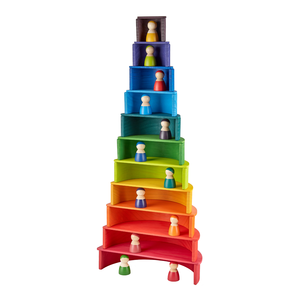 Conjunto <span class=keywords><strong>de</strong></span> 12 miniatura Arco Iris Peg muñecas juego <span class=keywords><strong>de</strong></span> madera figuras <span class=keywords><strong>de</strong></span> personas <span class=keywords><strong>de</strong></span> juguete para los niños - Product Image 5
