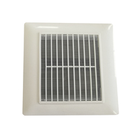 Diffuseur d'air QJ HAVC en plastique ABS, logo personnalisé, design graphique moderne, blanc argenté, pour toit, hotte de cuisine, échappement d'entrepôt