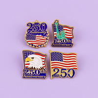 Badges Aigle Nuancé et Statue de la Liberté Drapeau Américain – Vente en Gros Épingles de Revers en Émail Souple 250e Anniversaire des États-Unis