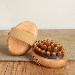 Brosse de massage corporelle en bois de hêtre naturel pour le corps entier, avec coussin d'air, pour massage à sec - Product Image 3