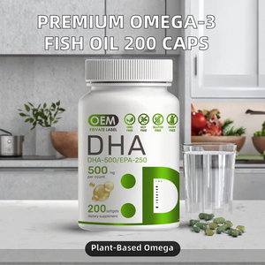 OEM ODM แคปซูลน้ำมันปลาโอเมก้า 3 DHA EPA 200 เม็ด สำหรับผู้ใหญ่ บำรุงสมอง น้ำมันปลา น้ำมันสาหร่าย อาหารเสริม แบรนด์ส่วนตัว - Product Image 4