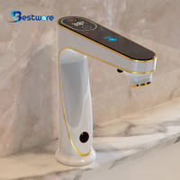 Robinet de lavabo intégré pour hôtel Golden Sensor Touchless automatique avec distributeur de savon