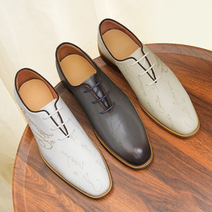 Chaussures décontractées d'automne pour hommes en cuir de cheval respirant et léger, fabriquées à la main avec une couture Goodyear, style anglais, luxueuses et faciles à enfiler - Product Image 3