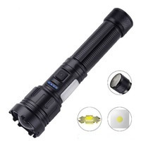 Lampe torche magnétique rechargeable pour camping en cas d'urgence Fonction étanche Lampe de poche de travail LED tactique en aluminium