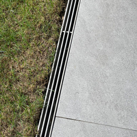 Système de canaux de drainage de sol extérieur urbain durable moderne gestion efficace des eaux pluviales contrôle de l'eau de surface en acier inoxydable