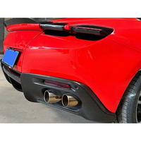 Composants de carrosserie améliorés avec diffuseur arrière et lèvre de pare-chocs en fibre de carbone sèche de style N, adaptés à la Ferrari Roma