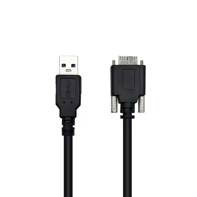 Custom 5Gbps USB 3.0 Cable Type A Male to Micro B Male With Locking Screw Industrial Camera Machine Vision Cable