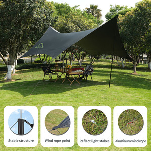Tente d'auvent <span class=keywords><strong>de</strong></span> camping fabriquée plage pare-soleil abri pare-brise extérieur tente <span class=keywords><strong>de</strong></span> pique-nique auvent pour le camping - Product Image 3