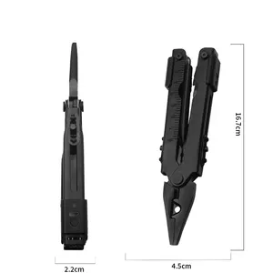 Survival Multitool Multifunctionele Tang Roestvrij Staal Vouwen Tang Zwart Multi Gereedschap