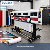 Imprimante UV Roll-to-Roll 1,8 m, machine à jet d'encre UV LED grand format 1800 mm avec tête d'impression I3200 XP600 CMYK+Blanc pour bannières et vinyles