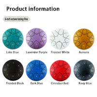 Tambour à langue en acier miniature, vente en gros, très demandé, 6 pouces, 8 notes, percussion avec sac souple, logo personnalisé, tambour de pluie pour enfants