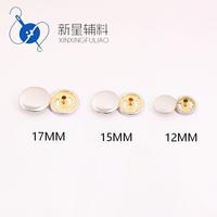 Bouton-pression en laiton de haute qualité 10mm-20mm, capuchon rond lisse en métal pour vêtements