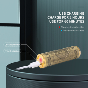 Afeitadora Eléctrica de Cuchillas Recíprocas Individuales, Cortapelos KEMEI KM-T8 para Hombre, USB, Acero Inoxidable, Batería Recargable - Product Image 3