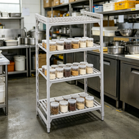 Étagère de cuisine en métal à 4 niveaux, portable, non pliable, résistante à la chaleur, organisateur de rangement pour contenants alimentaires