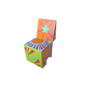 عرض ساخن إبداعي حزمة مسطحة مخصصة هايت الجودة من الورق المقوى عرض كرسي أثاث - Product Image 2