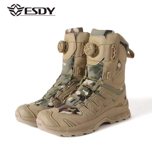 Botas de entrenamiento TSB1 ESDY de caña alta con cordones de alambre de acero de cierre rápido, venta al por mayor, negro, verde, marrón, CP, FG, camuflaje - Product Image 6