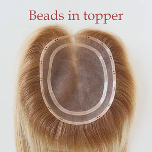 2026 Nuovo Topper per Capelli Umani <span class=keywords><strong>con</strong></span> Perline in Fine Mono Toupee per Donne, Base Mono in Capelli Vergini, Onda Naturale, Ricci, Copertura per Perdita di Capelli - Product Image 3
