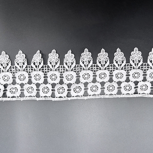 Passamaneria in Pizzo di Poliestere Idrosolubile Stile Vintage 7,5cm, Motivo Animale Sexy Ricamato per Abiti da Sposa, Scarpe, Borse, Decorazioni <span class=keywords><strong>TROYA</strong></span> - Product Image 1