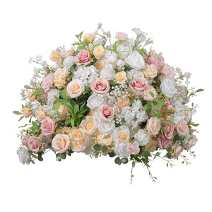 Centros de Mesa Florales Artificiales de Seda Personalizados de 80 cm, Bolas de Flores de Baby's Breath Blancas y Rosas, Bolas de Rosas Artificiales para Decoración - Product Image 6