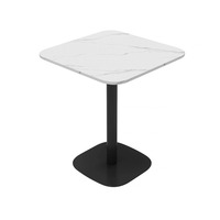 Tables et Chaises de Restaurant de Style Industriel en Marbre, Meubles d'Hôtel à Vente Chaude, Tables Basses à Manger Rapide, Pieds en Métal