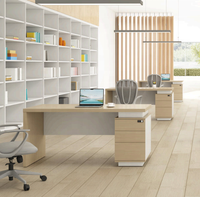 Nuova Scrivania Direzionale per Ufficio dal Design Moderno, Scrivania Resistente per Manager con Prese di Corrente Integrate per Uffici Aziendali