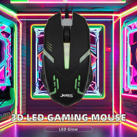 Souris de jeu optique JEDEL M66 ergonomique, filaire USB, éclairage LED 3D, 100 DPI, pour PC, ordinateur portable et ordinateur de bureau – Nouveauté très prisée