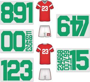 Numeri Termoadesivi Personalizzabili da 0 a 9, 22 Pezzi, 8 Pollici, per Maglie Sportive, Calcio e T-Shirt - Product Image 1
