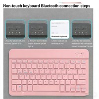 Étui pour iPad 11e et 10e génération avec clavier, 7 couleurs, rétroéclairé, clavier folio sans fil détachable, support pour stylet pour iPad