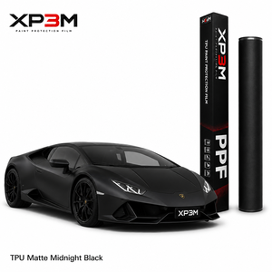 ฟิล์ม TPU สีดำด้าน XP3M Matte Midnight Black Matte Satin TPU  ความหนา 7.5 มิล  ฟิล์ม PPF สี TPU  ซ่อมแซมตัวเองได้ ป้องกันรอยขีดข่วน ป้องกันการเหลือง  ติดตั้งแบบเปียก - Product Image 1