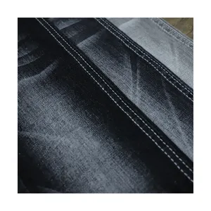 Siyah merceried elastik bayan denim % 67% pamuk 31% polyester % 2% spandex kot kumaş sıkı pantolon