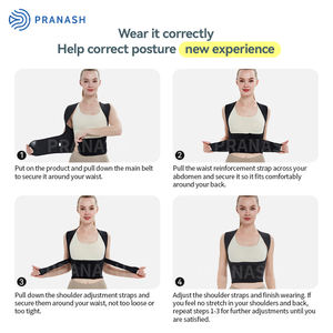 Pendukung bahu Orthotics punggung, alat pengkoreksi postur dengan tali postur bisa disesuaikan - Product Image 6