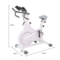 Vélo d'appartement intelligent à contrôle magnétique en acier inoxydable avec écran LCD pour usage professionnel et domestique