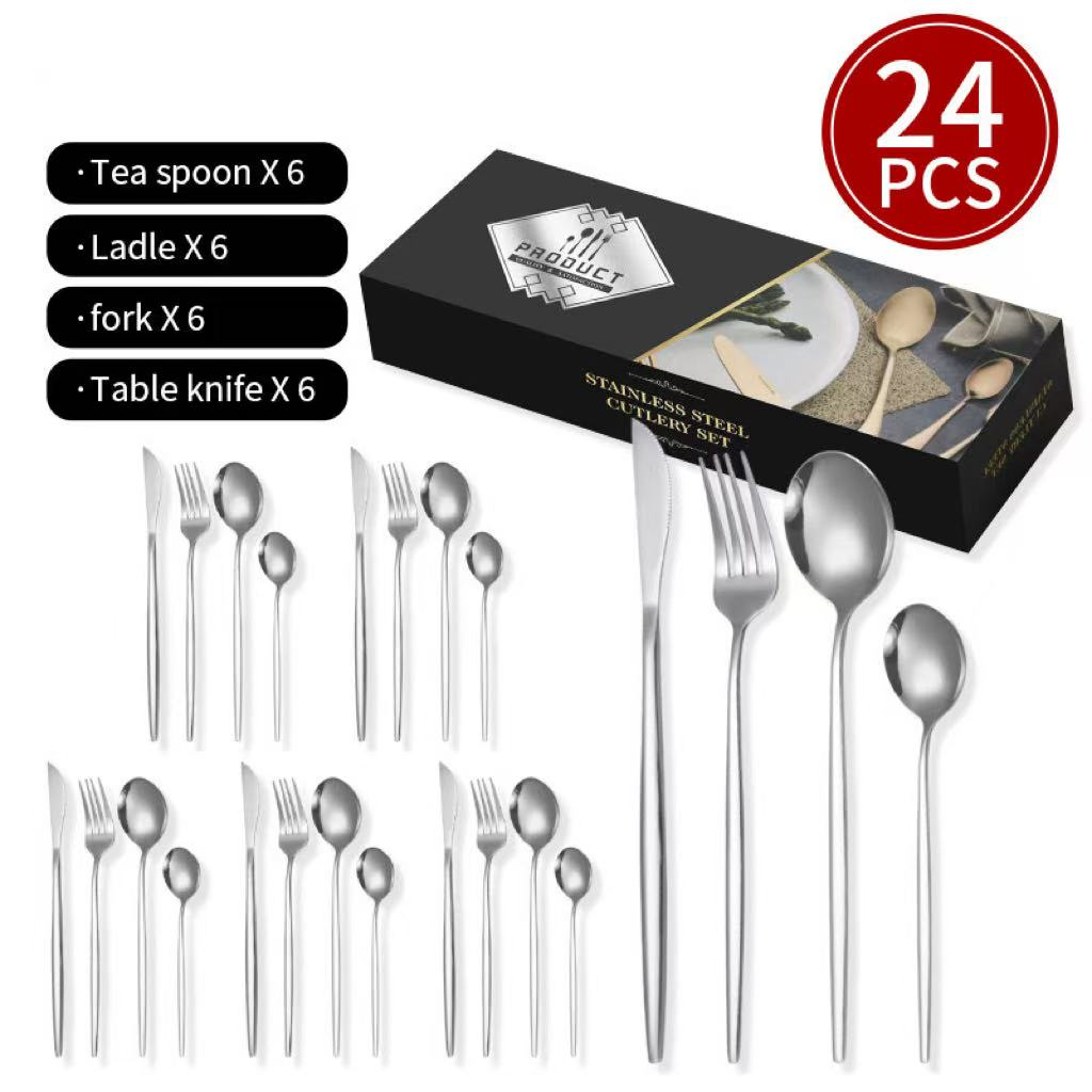 24-piece silver  Portuguese Tableware Set