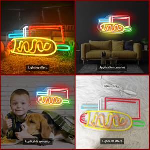 Letrero de neón para Burritos de pollo Letras de marquesina LED para restaurantes Tiendas de hamburguesas Fiestas Decoración para el hogar y el Centro Comercial Crear ambiente - Product Image 3