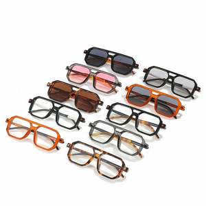 Gafas de Sol Cuadradas con Doble Puente, Anti Luz Azul, con Protección UV400, Unisex, con Logotipo Personalizado - Product Image 5