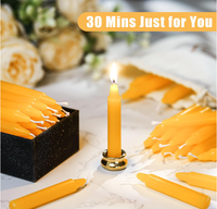 Bougies de méditation personnalisées en cire d'abeille, mini-bougies coniques sans fumée, naturelles et non parfumées pour la maison, la prière et les activités religieuses