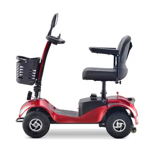 4 tekerlekler yaşlılık Scooter katlanır hafif 4 tekerlekli elektrikli tekerlekli sandalye handikap hasta hareketlilik yaşlı Scooter yaşlı için