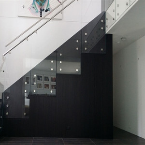 Cerrado escalera de vidrio <span class=keywords><strong>con</strong></span> barandilla de acero - Product Image 4