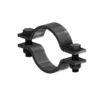 Collier de serrage en U galvanisé pour tuyaux en PVC, avec deux trous