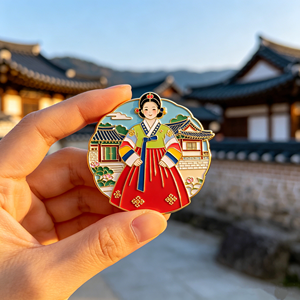 Custom 3D Metal Enamel Fridge Magnet South Korea Seoul City Travel Souvenir Refrigerator Magnets for Tourist Gifts Wholesale - Product Image 4