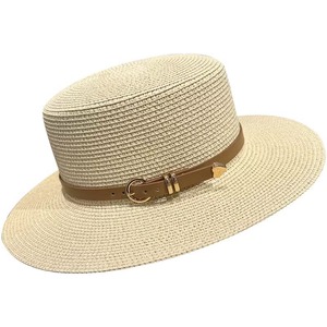 2025 nouveau français rétro plat bord plage parasol femmes papier paille plat haut Protection solaire <span class=keywords><strong>chapeau</strong></span> pour printemps été - Product Image 6