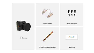 NUEVO HOSHI RunCam Night Eagle <span class=keywords><strong>3</strong></span> V2 Cámara 1500TVL 8,5G Ultra Light FOVD NTSC/PAL CMOS FPV Starlight Cámara de visión nocturna FPV Dron - Product Image 3