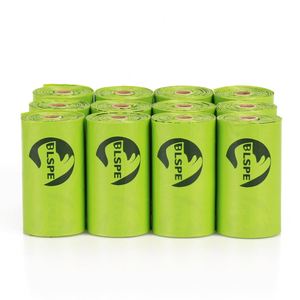 Cornstarch Based <b>Compostable</b> Sustainable to Plastic Breaks Down Naturally Reducing Environmental Paw Print Dog Poop Bags - Product Image 3