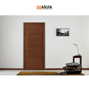 Design semplice in legno massello divisorio porta porta a battente MDF porta interna in legno per camere - Product Image 2